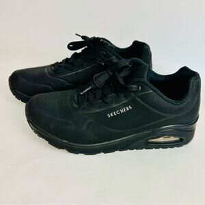 Skechers Women's Street Uno-Stand On Air Sneaker Air Cooled Memory Black Sz 9